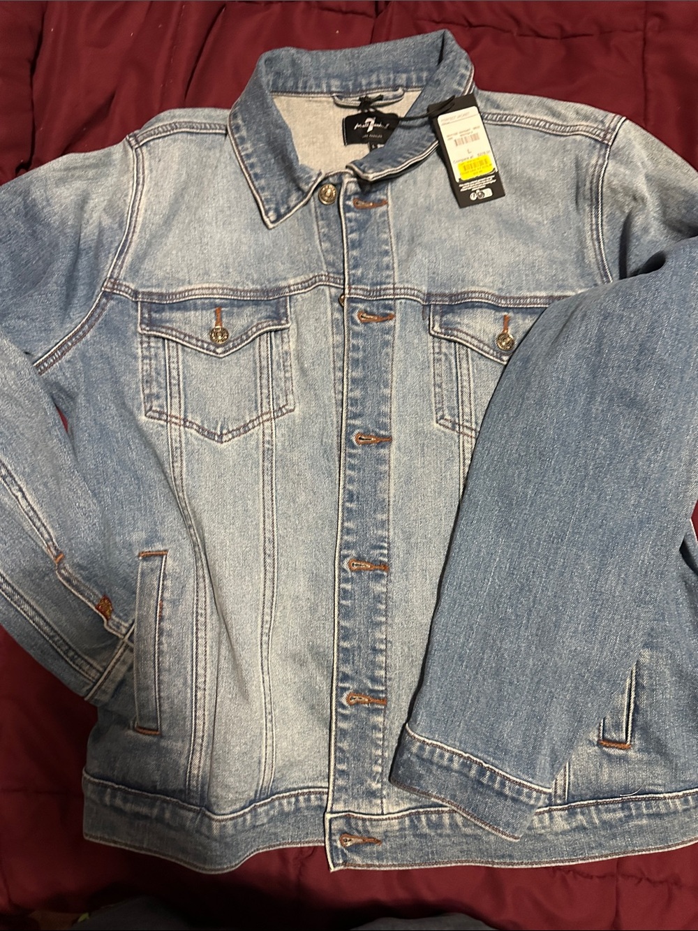 7 For All Mankind Light Blue Denim Jacket